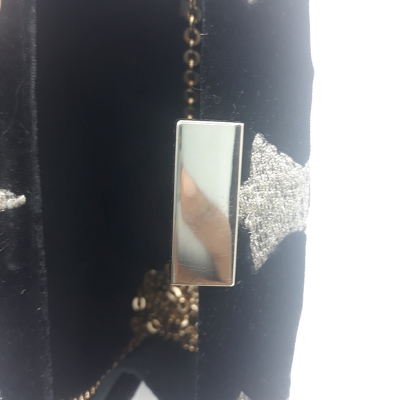 Anthropologie Kayu Black Velvet Star Clutch - Picture 2 of 8